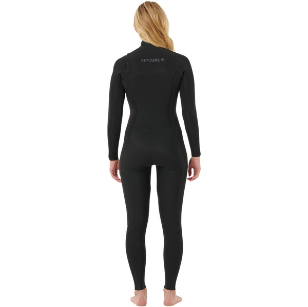 2026 Rip Curl Dames Dawn Patrol Pro 4/3mm Borst Ritssluiting Wetsuit 16VWFS - Black